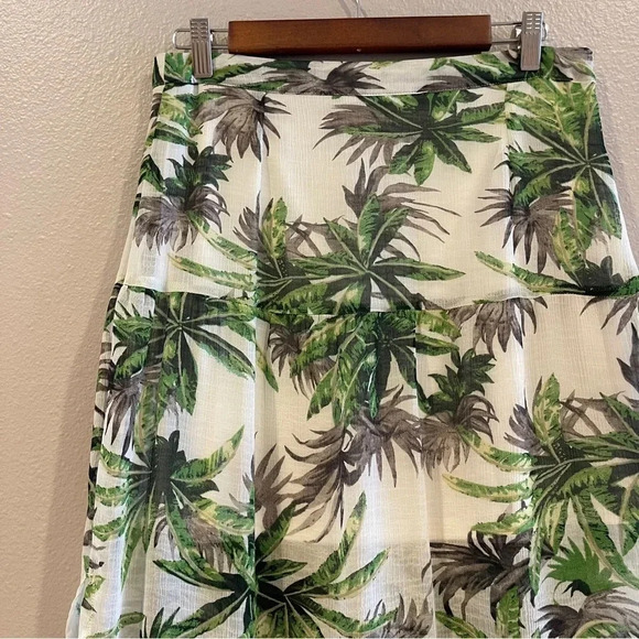 Love Riche Sheer Tropical‎ Palm Mini Maxi Skirt Size Medium - Picture 2 of 14